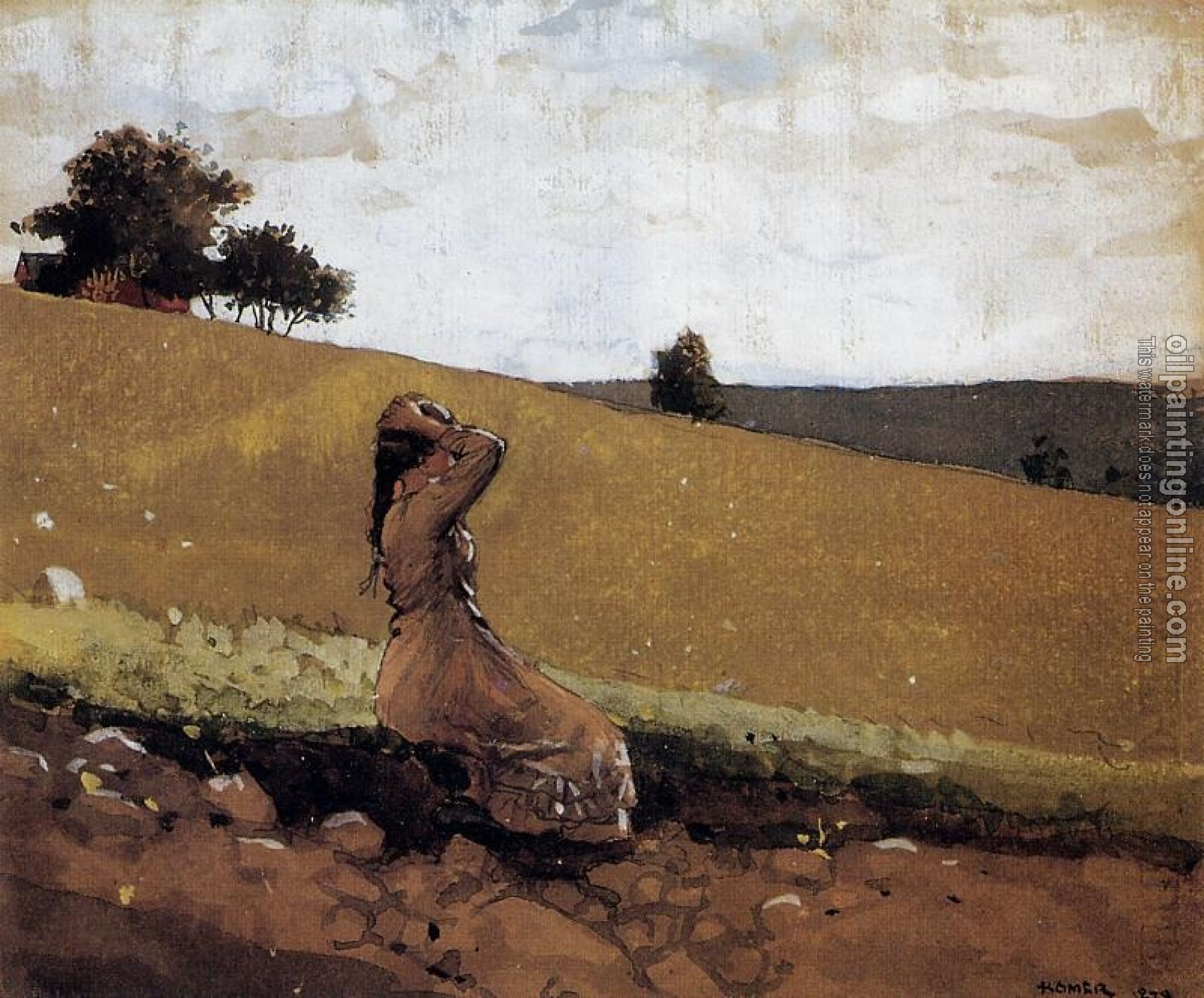 Homer, Winslow - The Green Hill